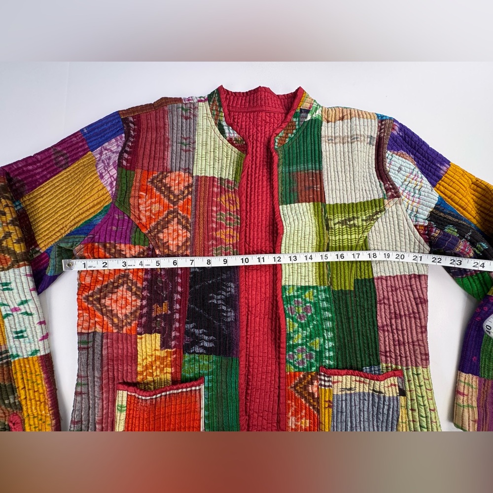 Colorful Patchwork Women's Jacket - Picture 6 of 8